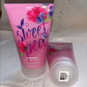 Set of 2 BABW Sweet Pea Foaming Sugar Scrub